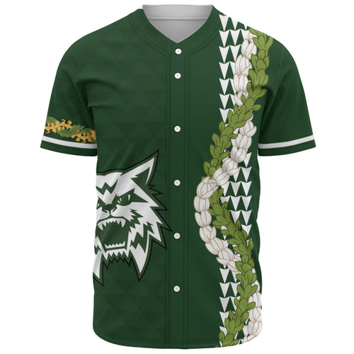 Konawaena High School Baseball Shirt Puakenikeni Maile Flower Lei