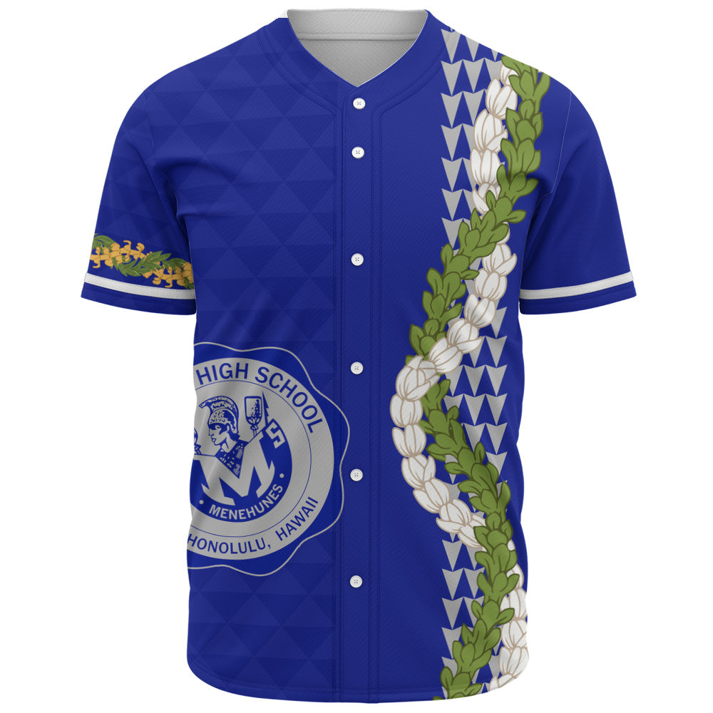 moanalua high school Baseball Shirt Puakenikeni Maile Flower Lei