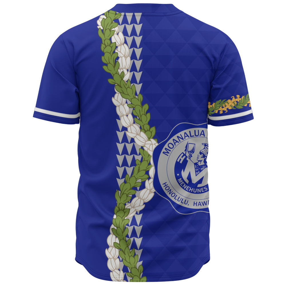 moanalua high school Baseball Shirt Puakenikeni Maile Flower Lei