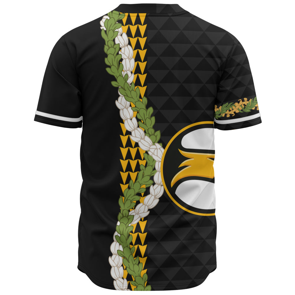 Nanakuli High and Intermediate School Baseball Shirt Puakenikeni Maile Flower Lei