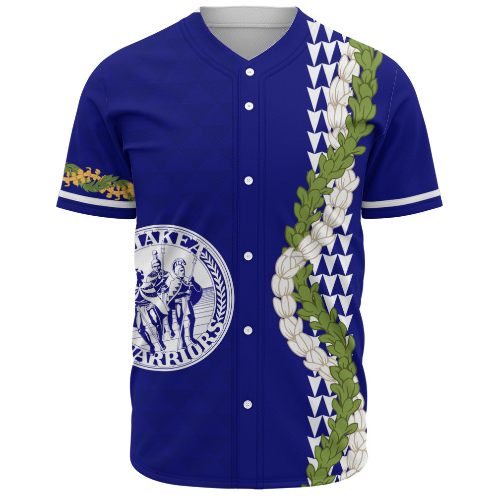 Waiakea High School Baseball Shirt Puakenikeni Maile Flower Lei