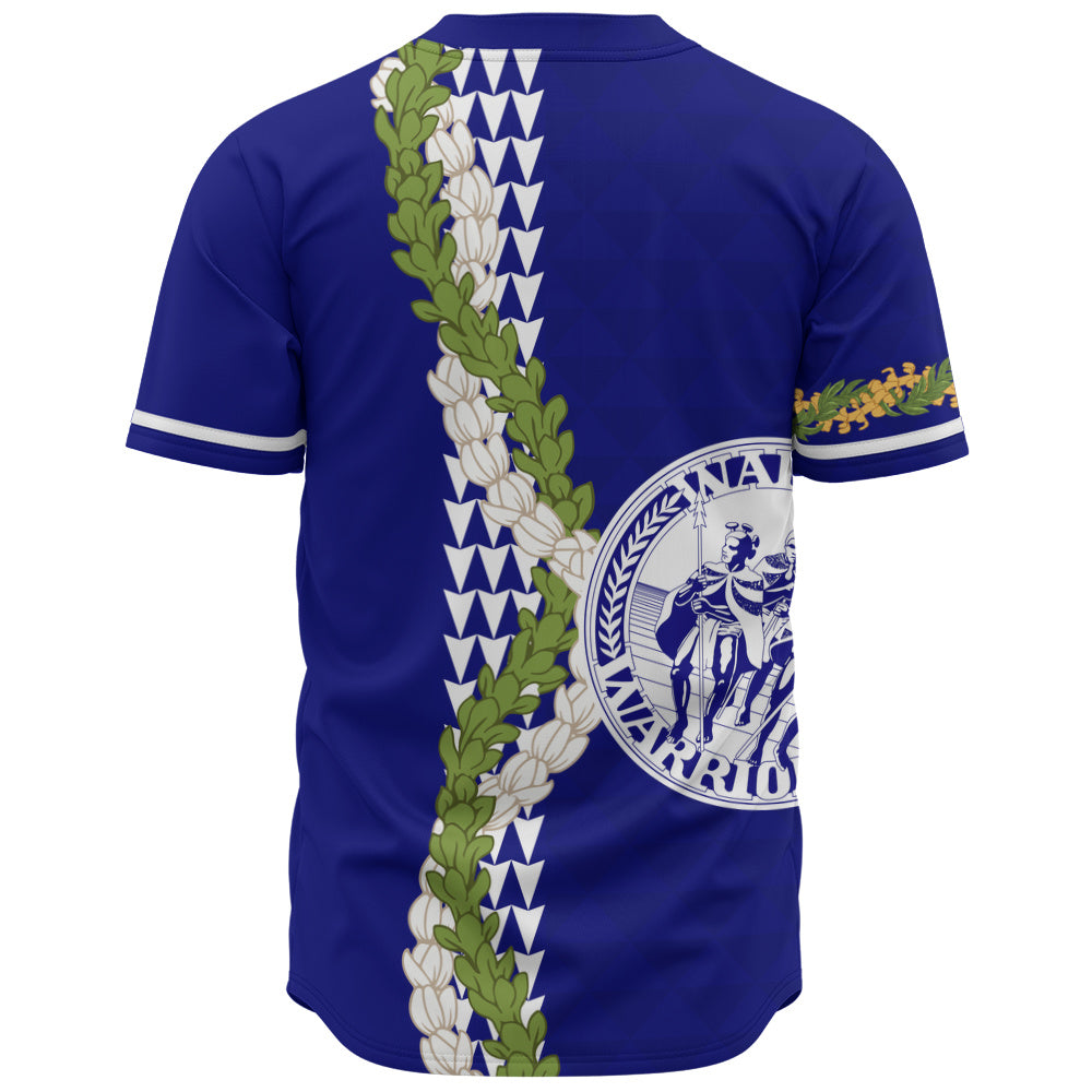 Waiakea High School Baseball Shirt Puakenikeni Maile Flower Lei
