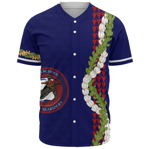Waianae High School Baseball Shirt Puakenikeni Maile Flower Lei