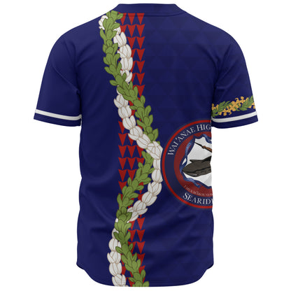 Waianae High School Baseball Shirt Puakenikeni Maile Flower Lei