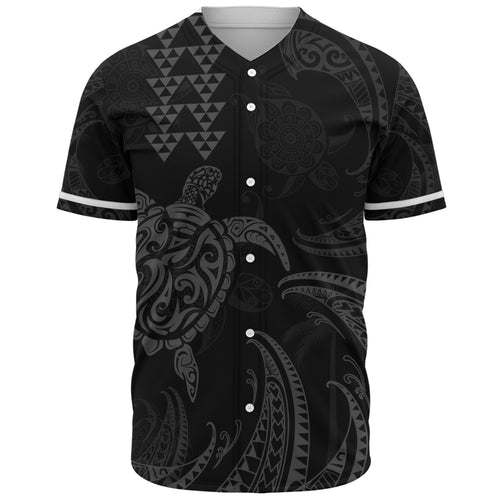 Hawaii Baseball Shirt Polynesian Turtle Tribal Ocean Spirit