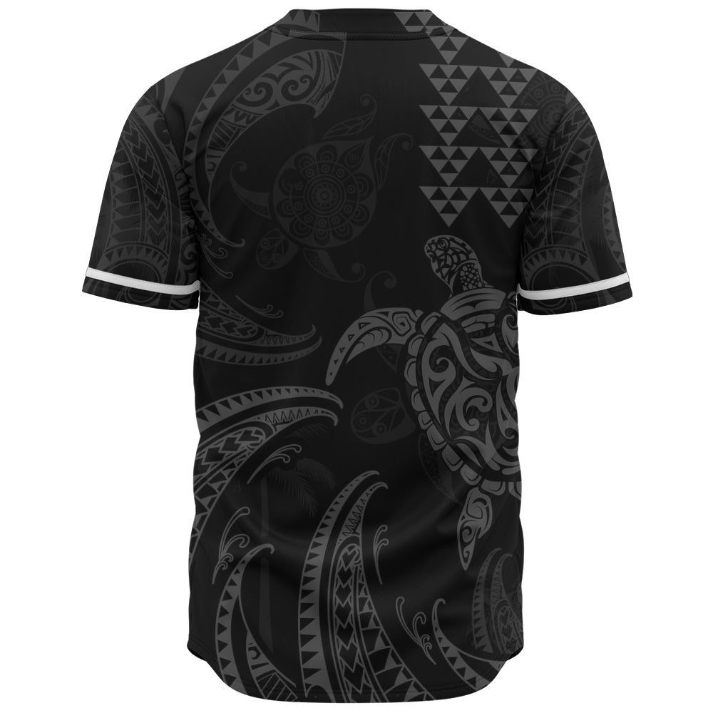 Hawaii Baseball Shirt Polynesian Turtle Tribal Ocean Spirit