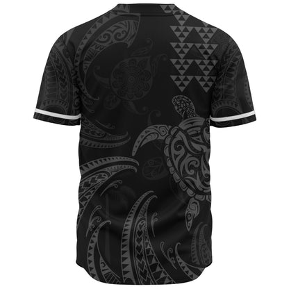 Hawaii Baseball Shirt Polynesian Turtle Tribal Ocean Spirit