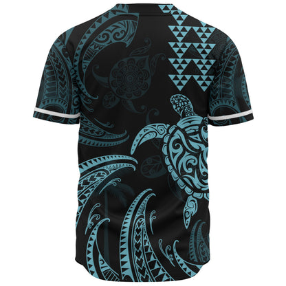Hawaii Baseball Shirt Polynesian Turtle Tribal Ocean Spirit