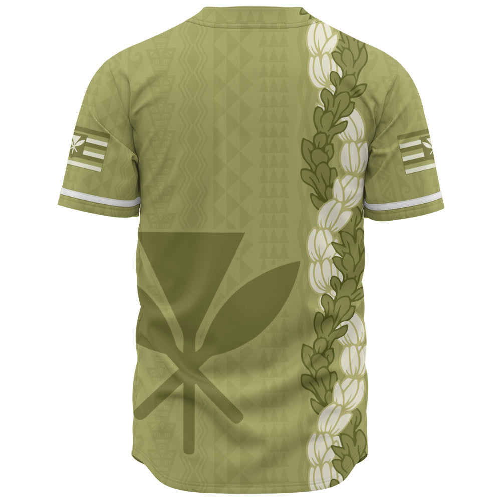 Hawaii Baseball Shirt Flower Lei Kanaka Maoli Polynesia Island Style