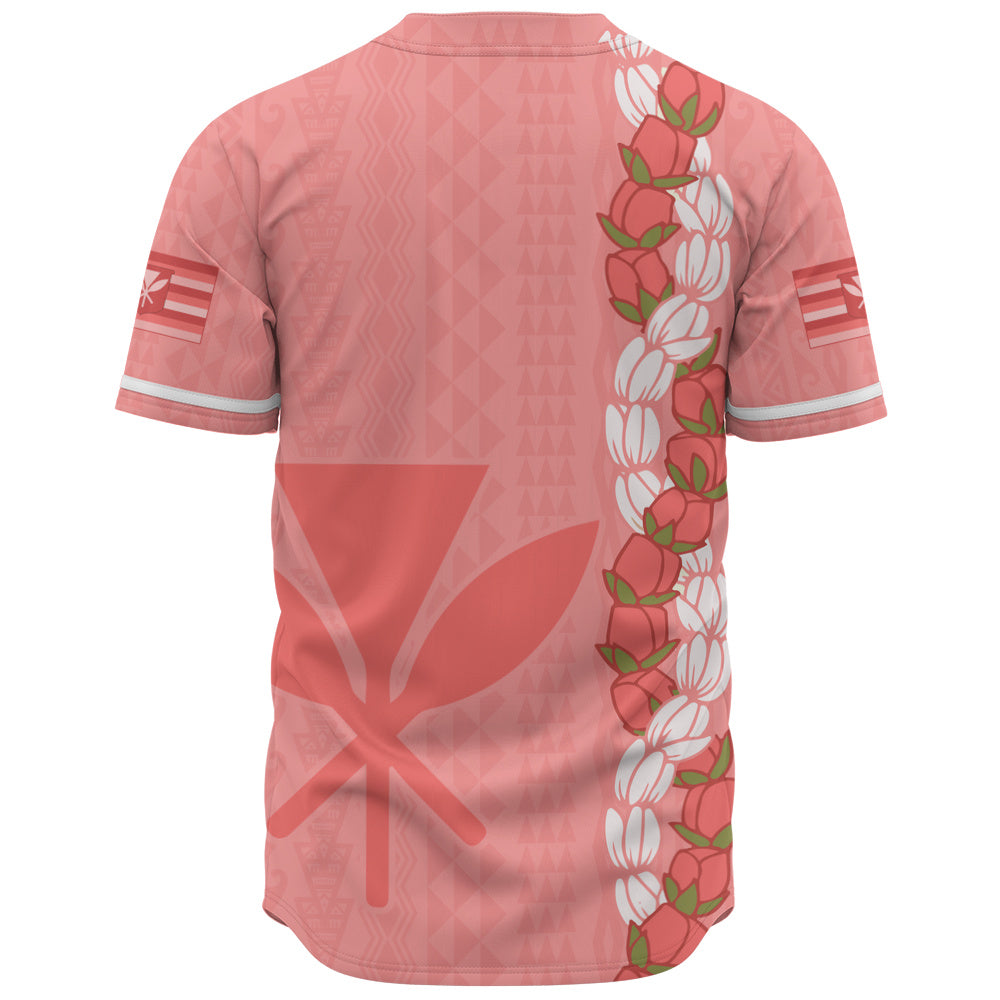 Hawaii Baseball Shirt Flower Lei Kanaka Maoli Polynesia Island Style