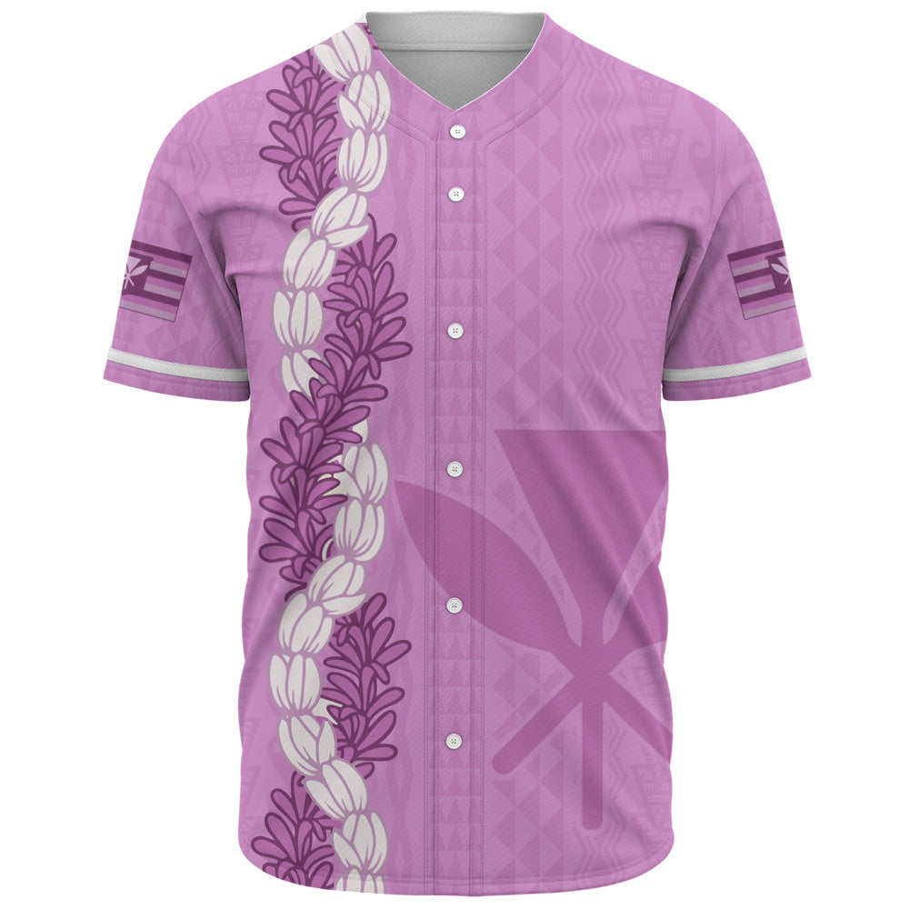 Hawaii Baseball Shirt Flower Lei Kanaka Maoli Polynesia Island Style