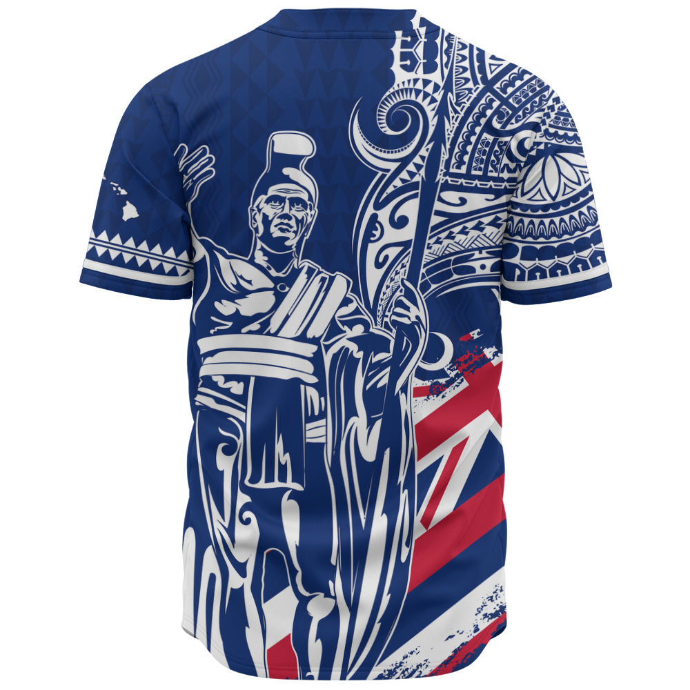 Hawaii Baseball Shirt King Kamehameha Hawaiian Flag Polynesian Pride