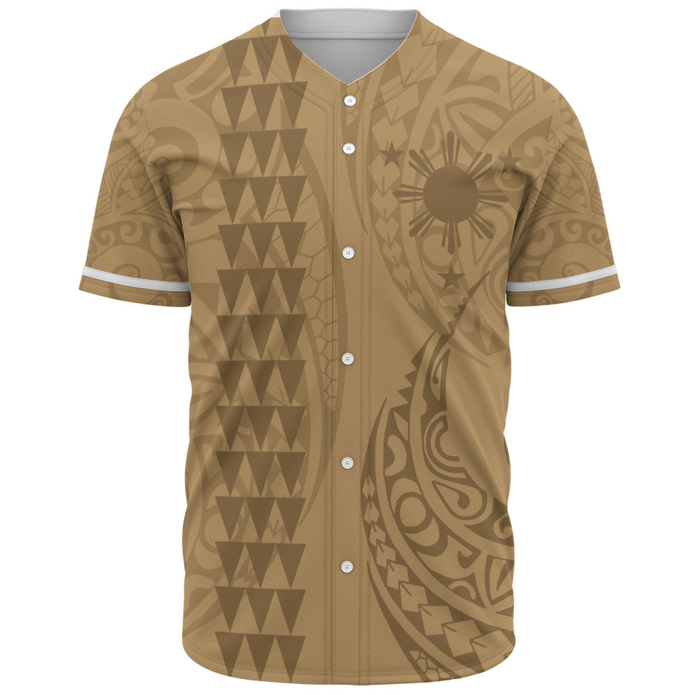 Philippines Filipinos Baseball Shirt Kakau Style Golden