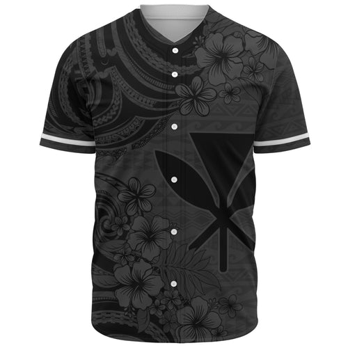 Hawaii Baseball Shirt Kanaka Maoli Hibiscus Polynesian Tribal Print Style