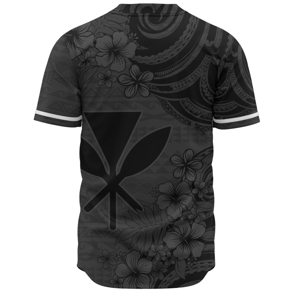 Hawaii Baseball Shirt Kanaka Maoli Hibiscus Polynesian Tribal Print Style