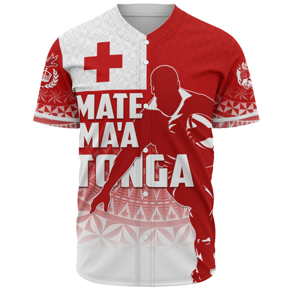 Tonga Baseball Shirt Mate Ma'a Tonga Rugby Ngatu Athletic Style