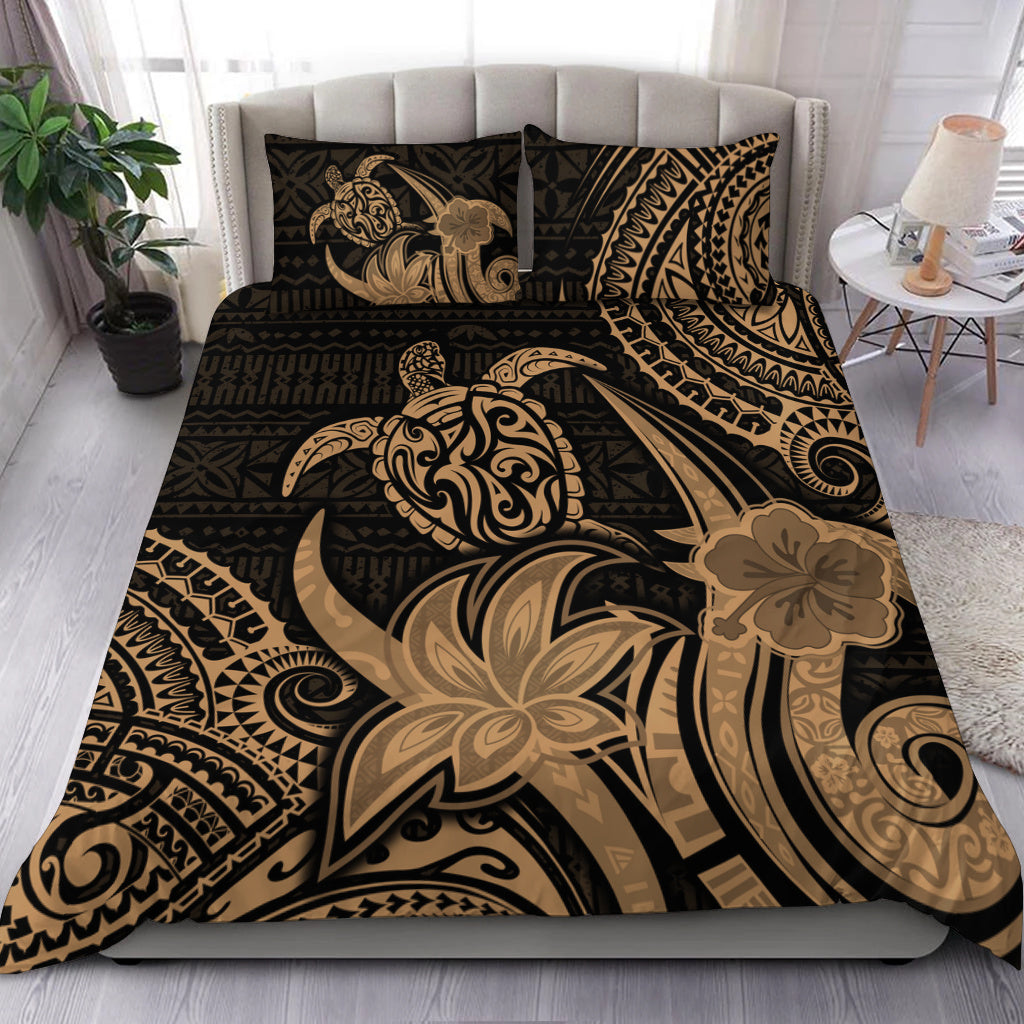 Hawaii Bedding Set Honu Turtle Hibiscus Tribal Legacy