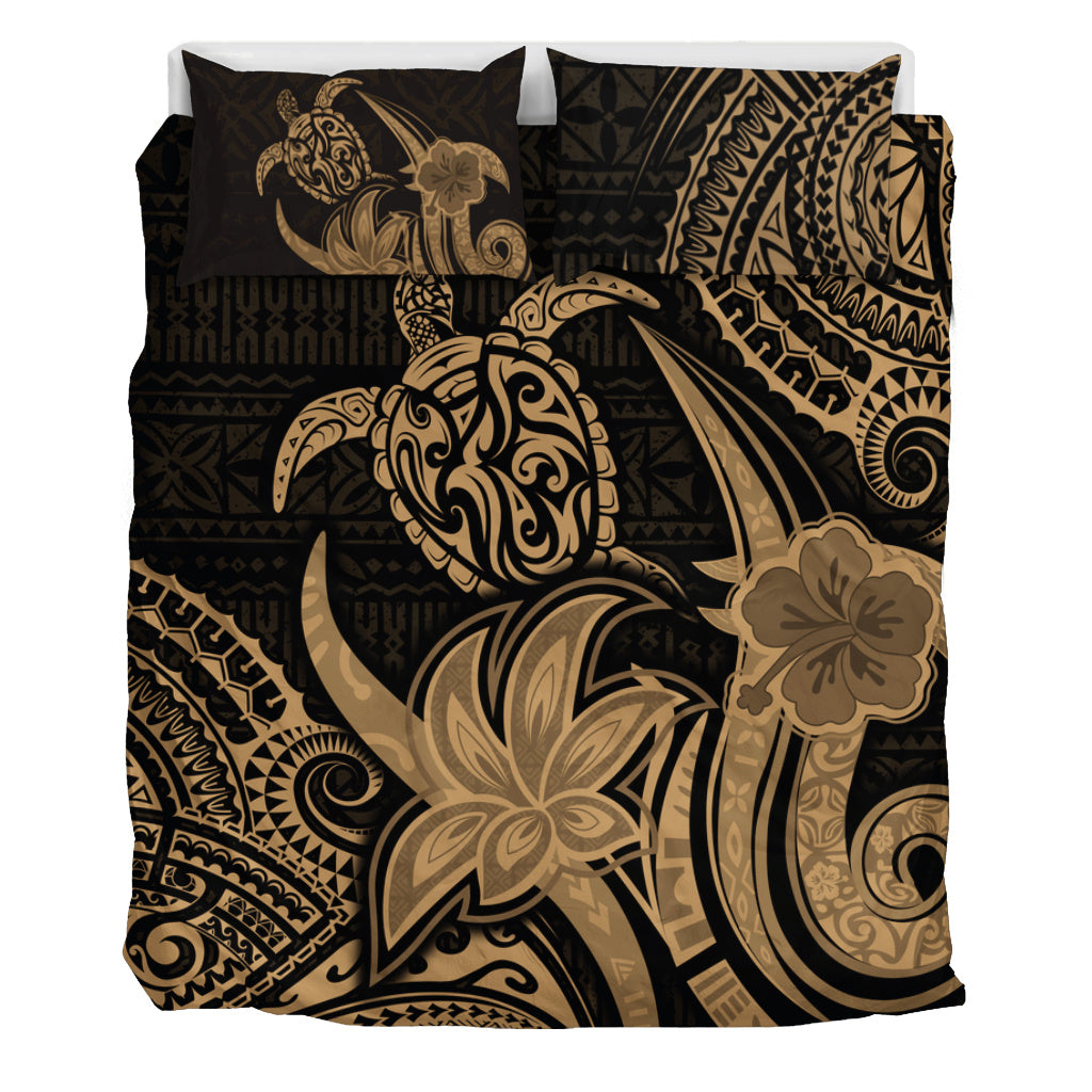 Hawaii Bedding Set Honu Turtle Hibiscus Tribal Legacy