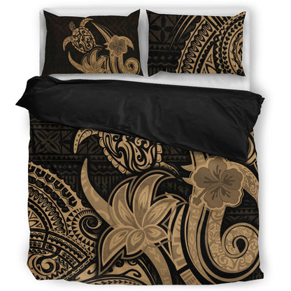 Hawaii Bedding Set Honu Turtle Hibiscus Tribal Legacy