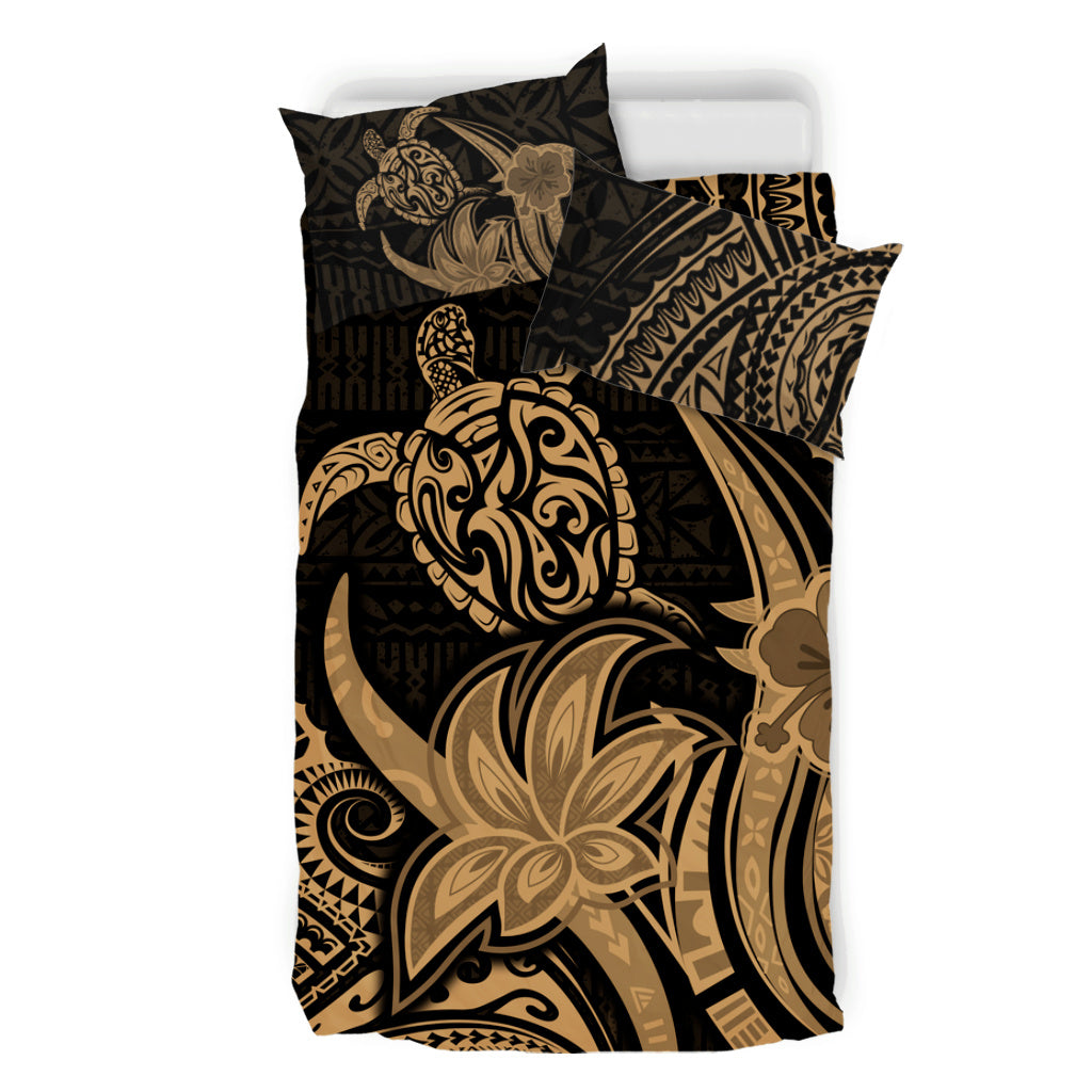 Hawaii Bedding Set Honu Turtle Hibiscus Tribal Legacy