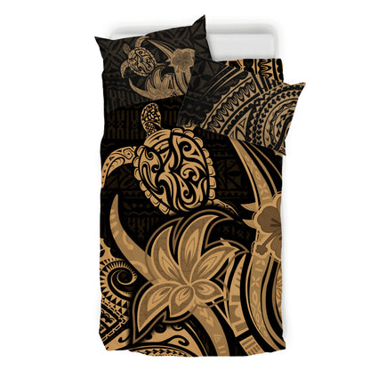 Hawaii Bedding Set Honu Turtle Hibiscus Tribal Legacy