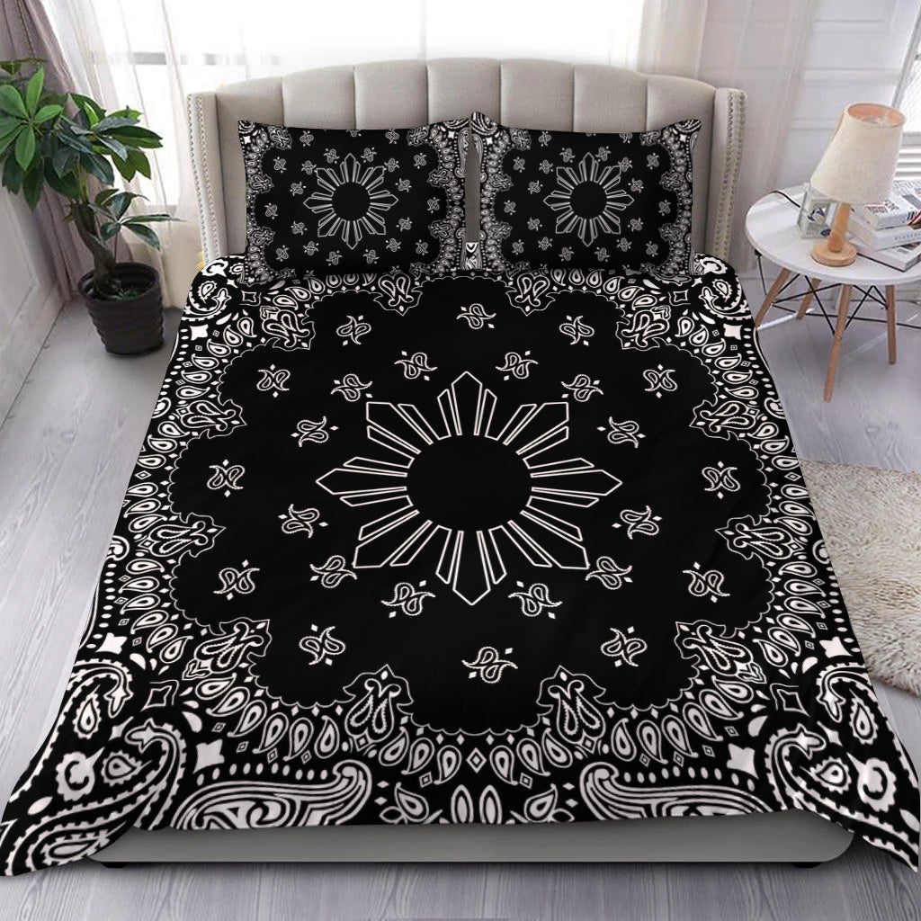 Philippines Filipinos Bedding Set Sun Bandana Paisley Print Heritage