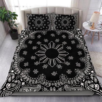 Philippines Filipinos Bedding Set Sun Bandana Paisley Print Heritage