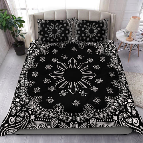Philippines Filipinos Bedding Set Sun Bandana Paisley Print Heritage