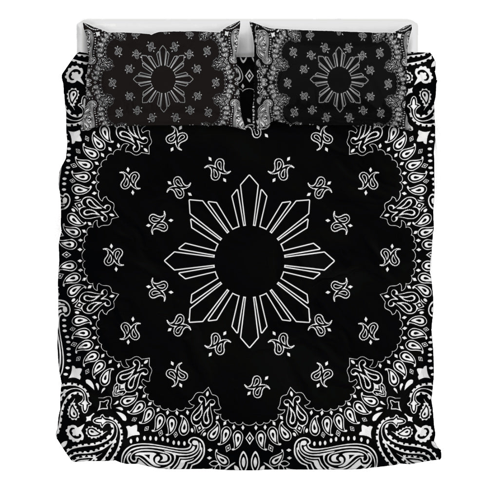 Philippines Filipinos Bedding Set Sun Bandana Paisley Print Heritage