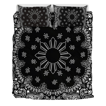 Philippines Filipinos Bedding Set Sun Bandana Paisley Print Heritage