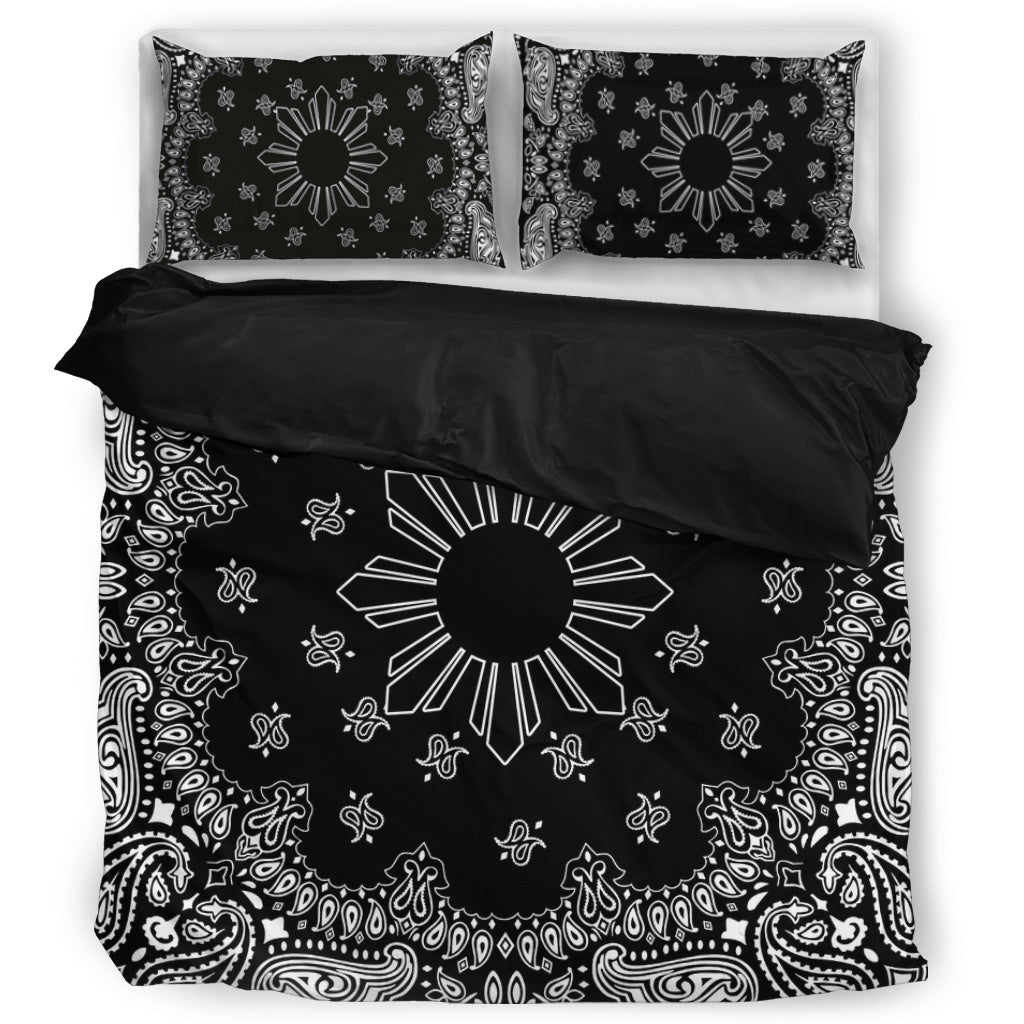 Philippines Filipinos Bedding Set Sun Bandana Paisley Print Heritage