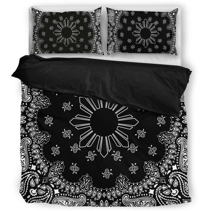 Philippines Filipinos Bedding Set Sun Bandana Paisley Print Heritage