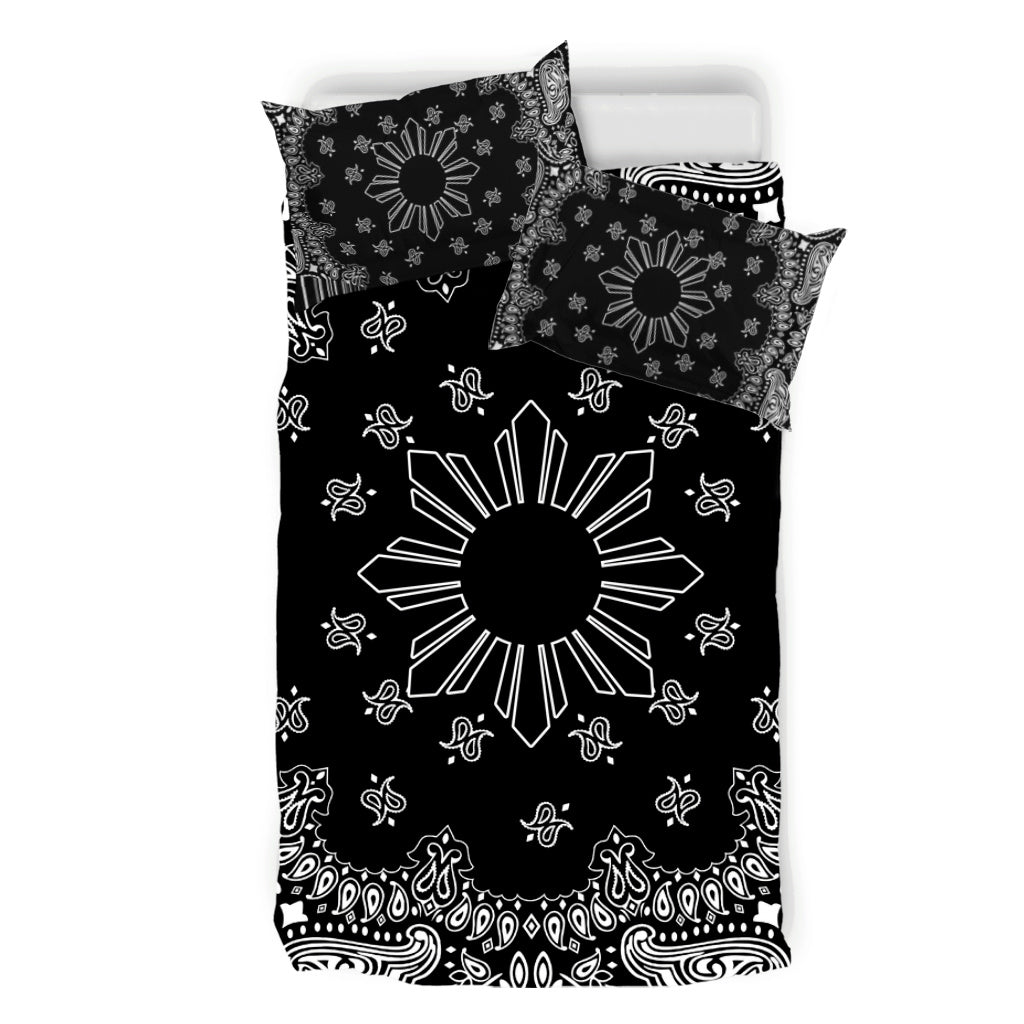 Philippines Filipinos Bedding Set Sun Bandana Paisley Print Heritage