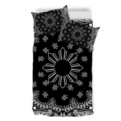Philippines Filipinos Bedding Set Sun Bandana Paisley Print Heritage