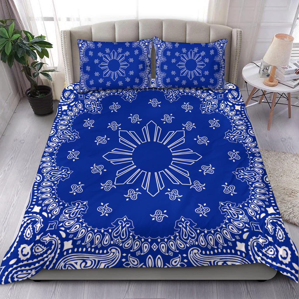 Philippines Filipinos Bedding Set Sun Bandana Paisley Print Heritage
