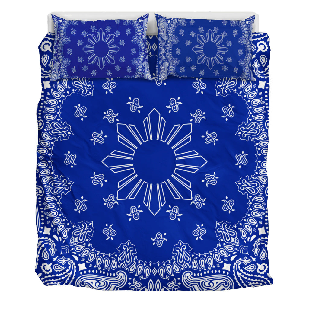 Philippines Filipinos Bedding Set Sun Bandana Paisley Print Heritage