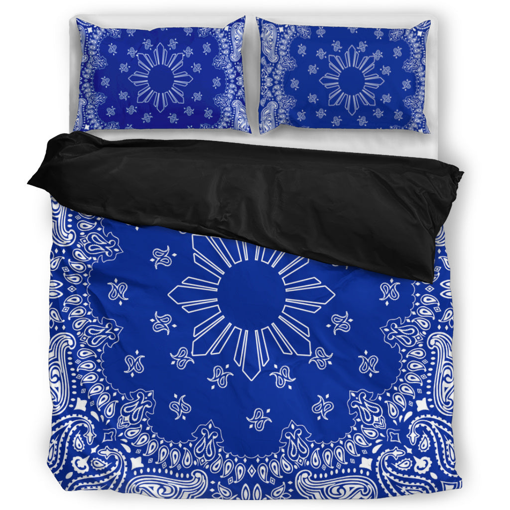 Philippines Filipinos Bedding Set Sun Bandana Paisley Print Heritage