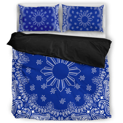 Philippines Filipinos Bedding Set Sun Bandana Paisley Print Heritage