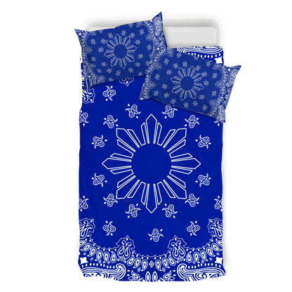 Philippines Filipinos Bedding Set Sun Bandana Paisley Print Heritage