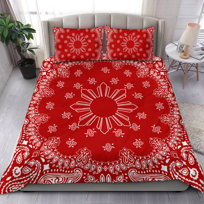 Philippines Filipinos Bedding Set Sun Bandana Paisley Print Heritage