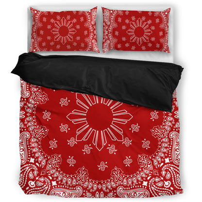 Philippines Filipinos Bedding Set Sun Bandana Paisley Print Heritage