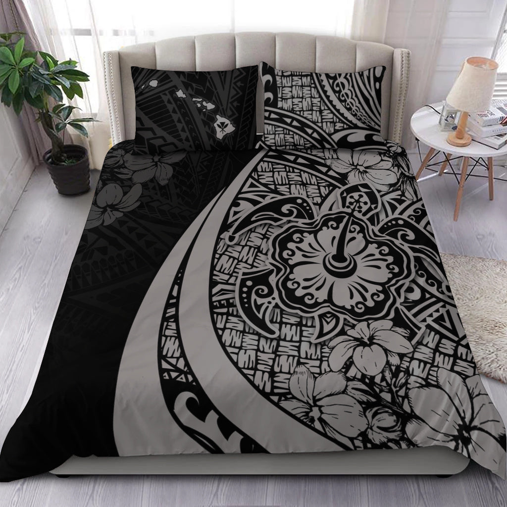 Hawaii Bedding Set Hibiscus Polynesian Tribal Wave Elegance