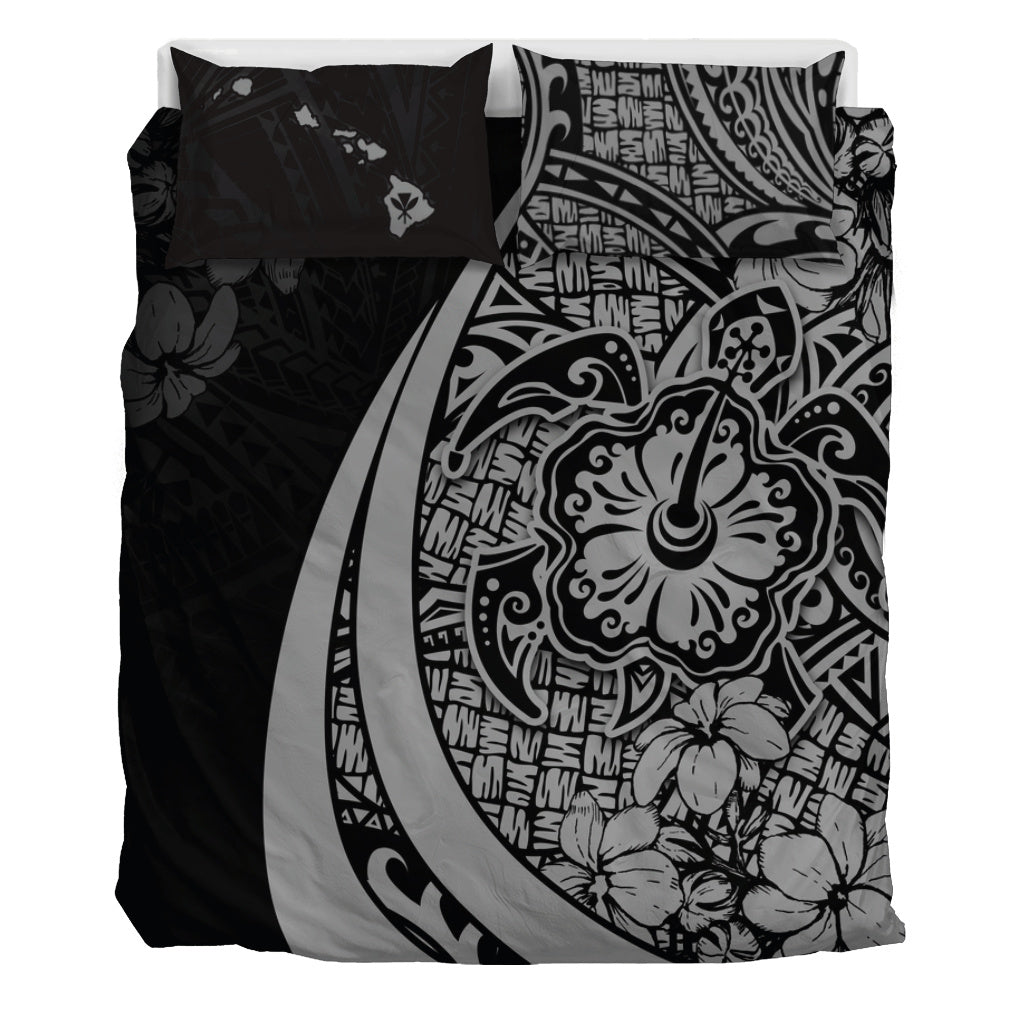 Hawaii Bedding Set Hibiscus Polynesian Tribal Wave Elegance