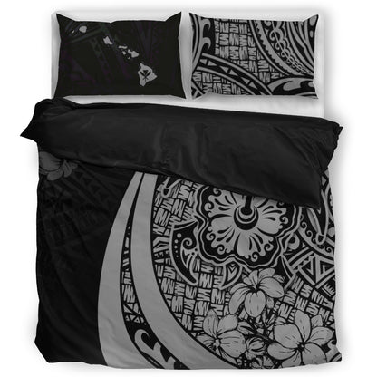 Hawaii Bedding Set Hibiscus Polynesian Tribal Wave Elegance