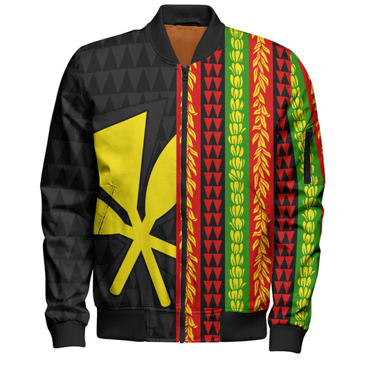 Hawaii Bomber Jacket Flag Tribal Stripe Island Pride Style