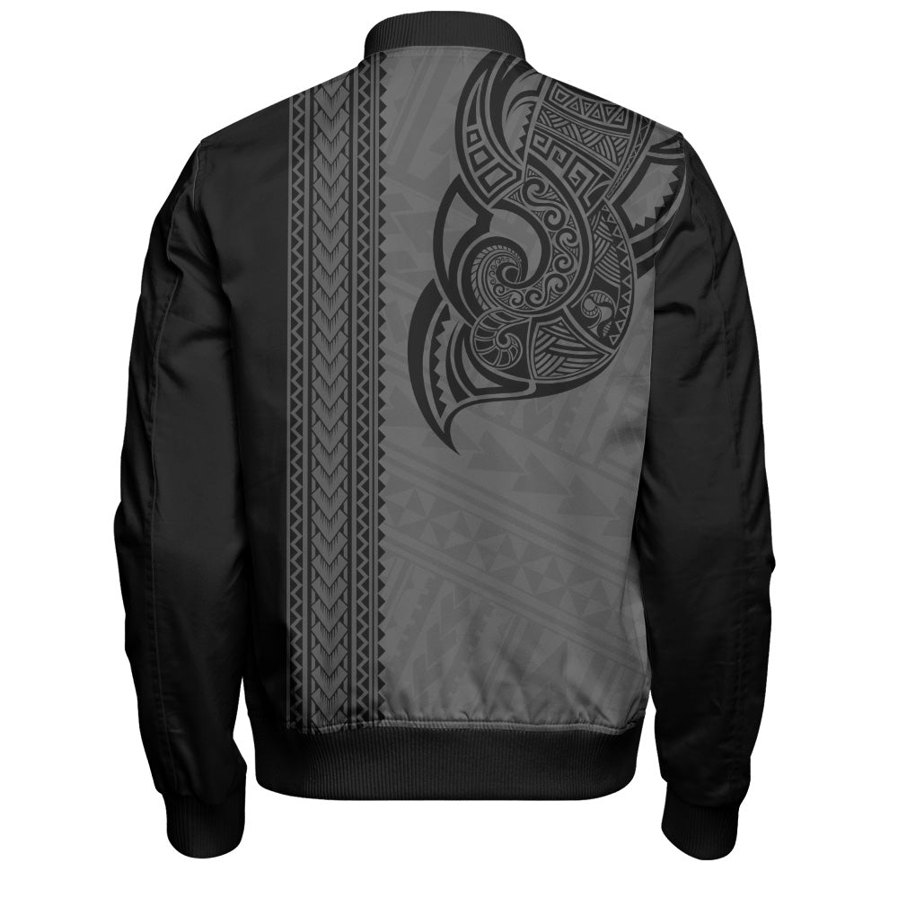 Hawaii Bomber Jacket Polynesia Tribal Turtle Tattoo