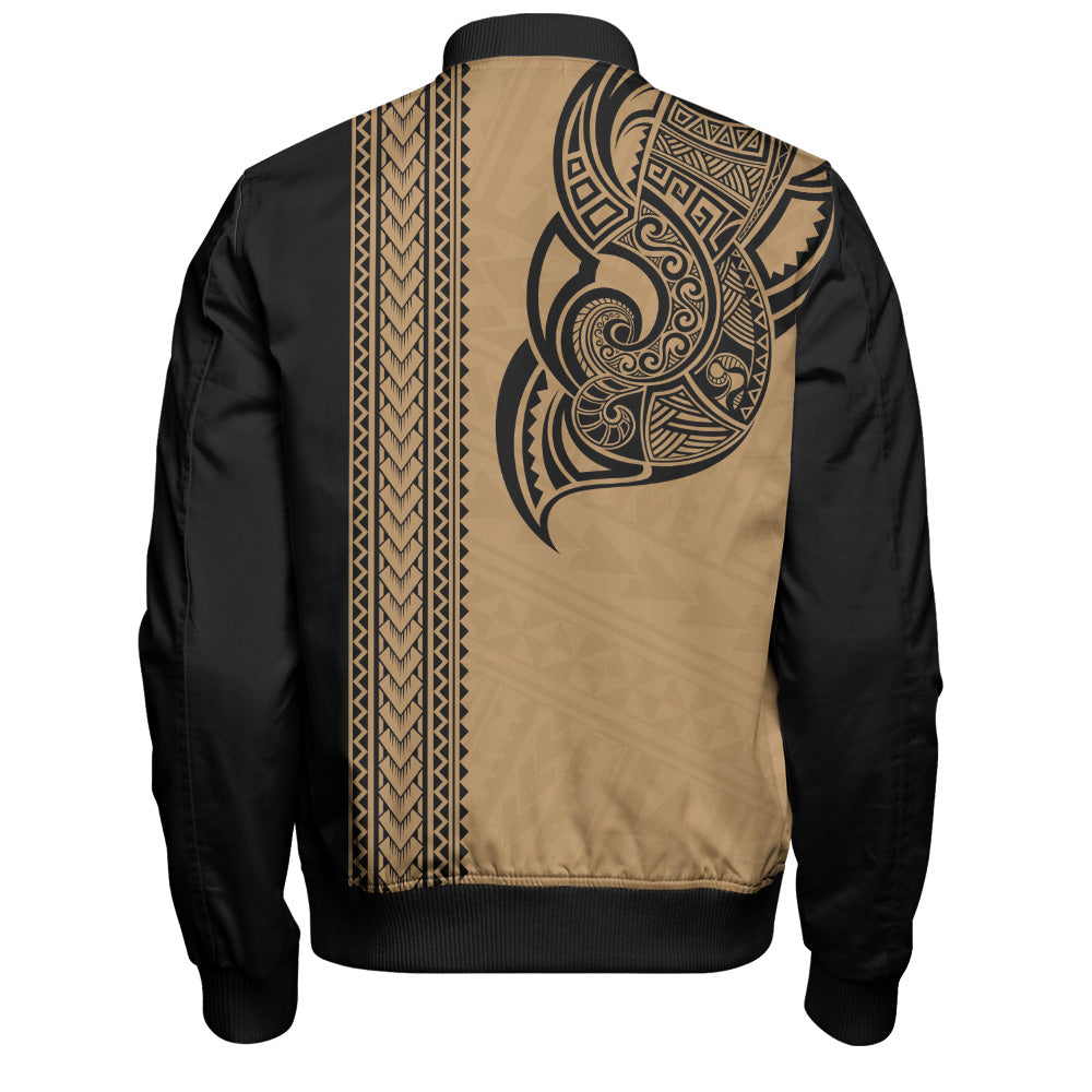 Hawaii Bomber Jacket Polynesia Tribal Turtle Tattoo