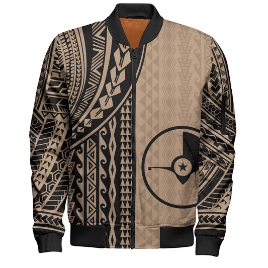 Yap State Bomber Jacket Polynesian Tattoo