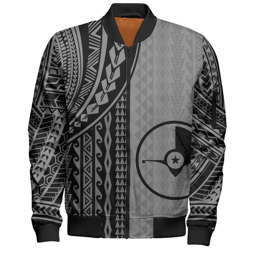 Yap State Bomber Jacket Polynesian Tattoo