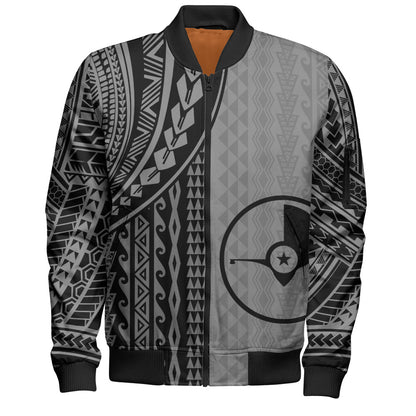 Yap State Bomber Jacket Polynesian Tattoo